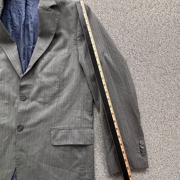 Suitsupply Blazer 44R Livorno Gray Herringbone Jacket Vitale Barberis Canonico - Picture 12 of 16